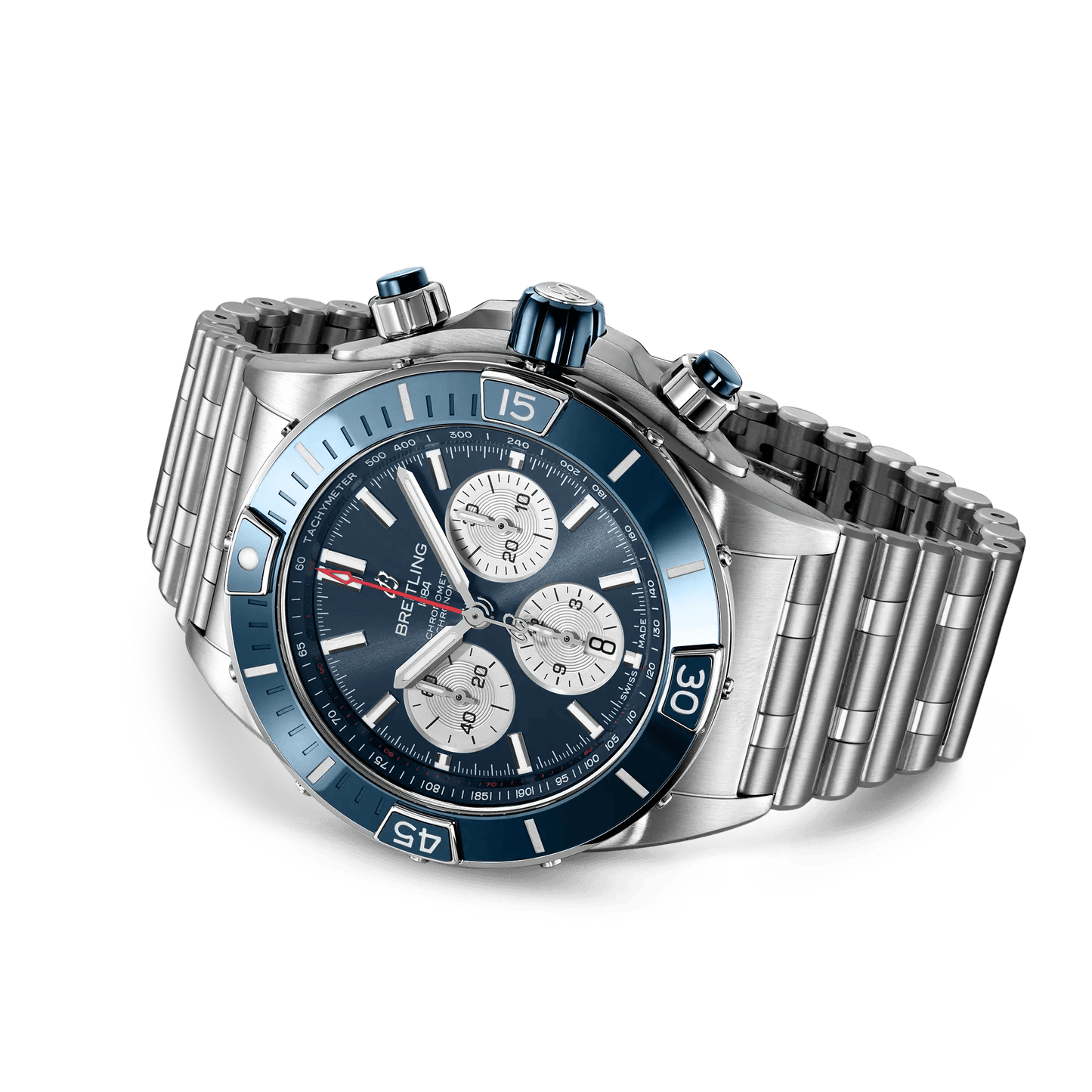 BREITLING Super Chronomat B01 44mm, Stainless Steel, Blue dial - Classic Kaf