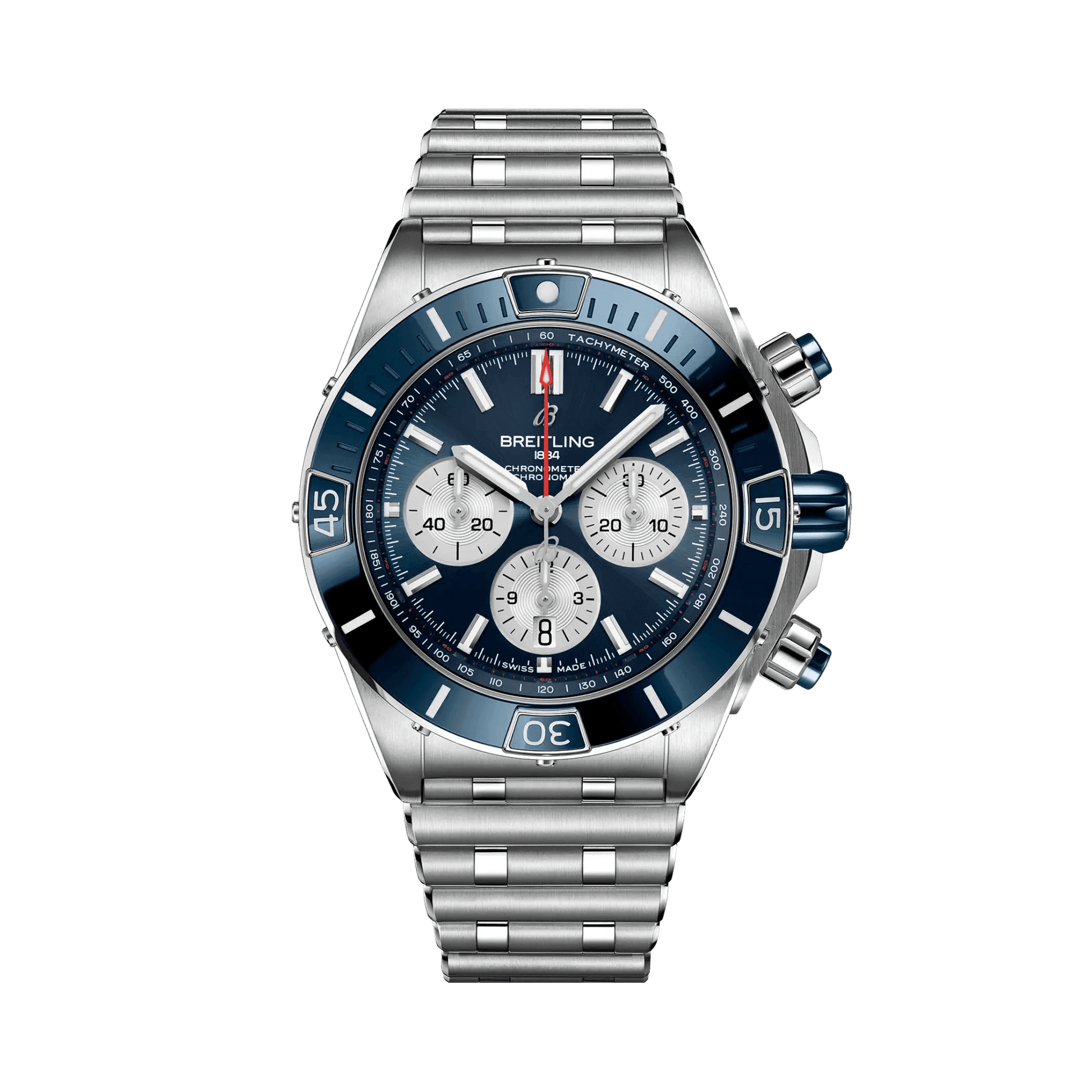 BREITLING Super Chronomat B01 44mm, Stainless Steel, Blue dial - Classic Kaf