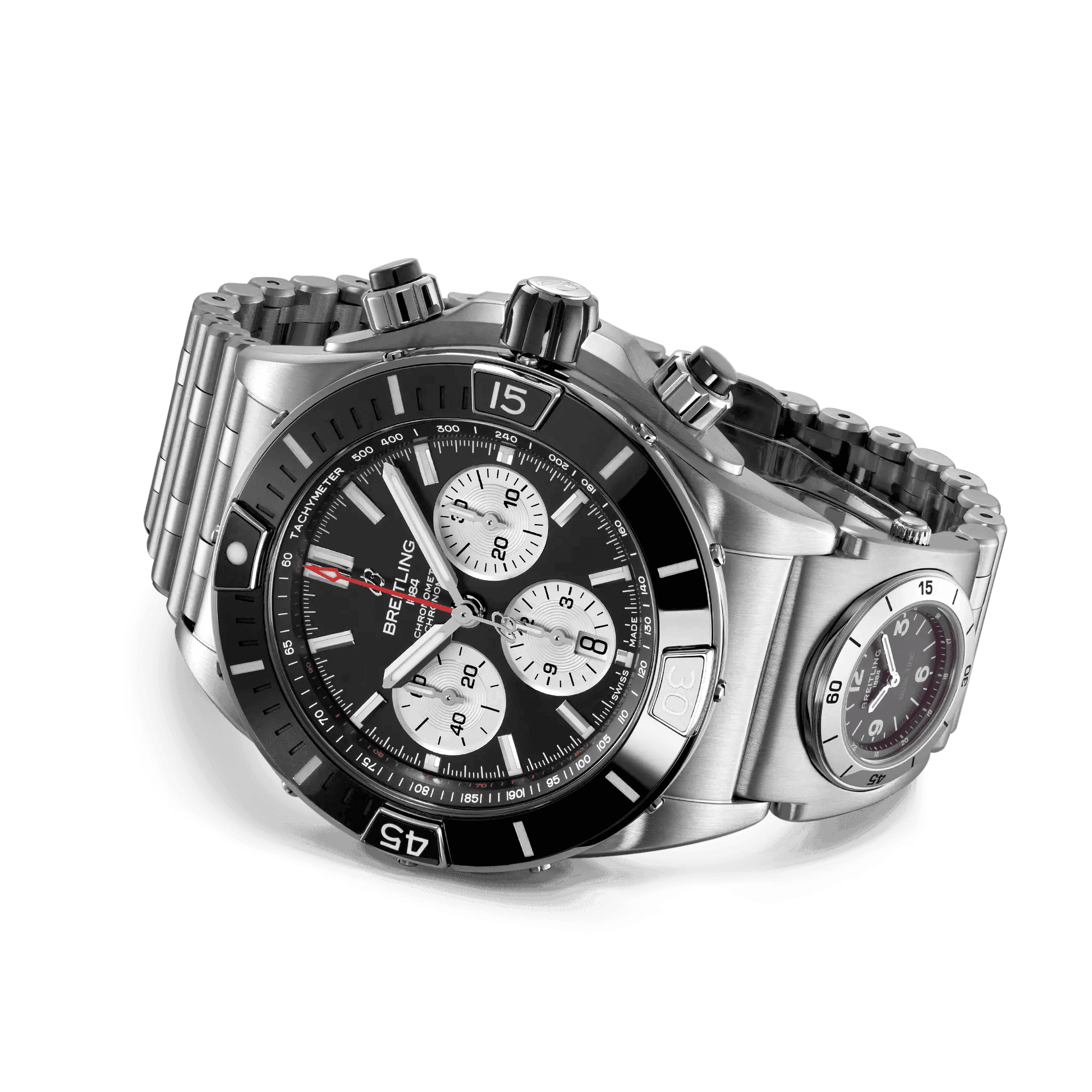 BREITLING Super Chronomat B01 44mm, Stainless Steel, Black dial - Classic Kaf