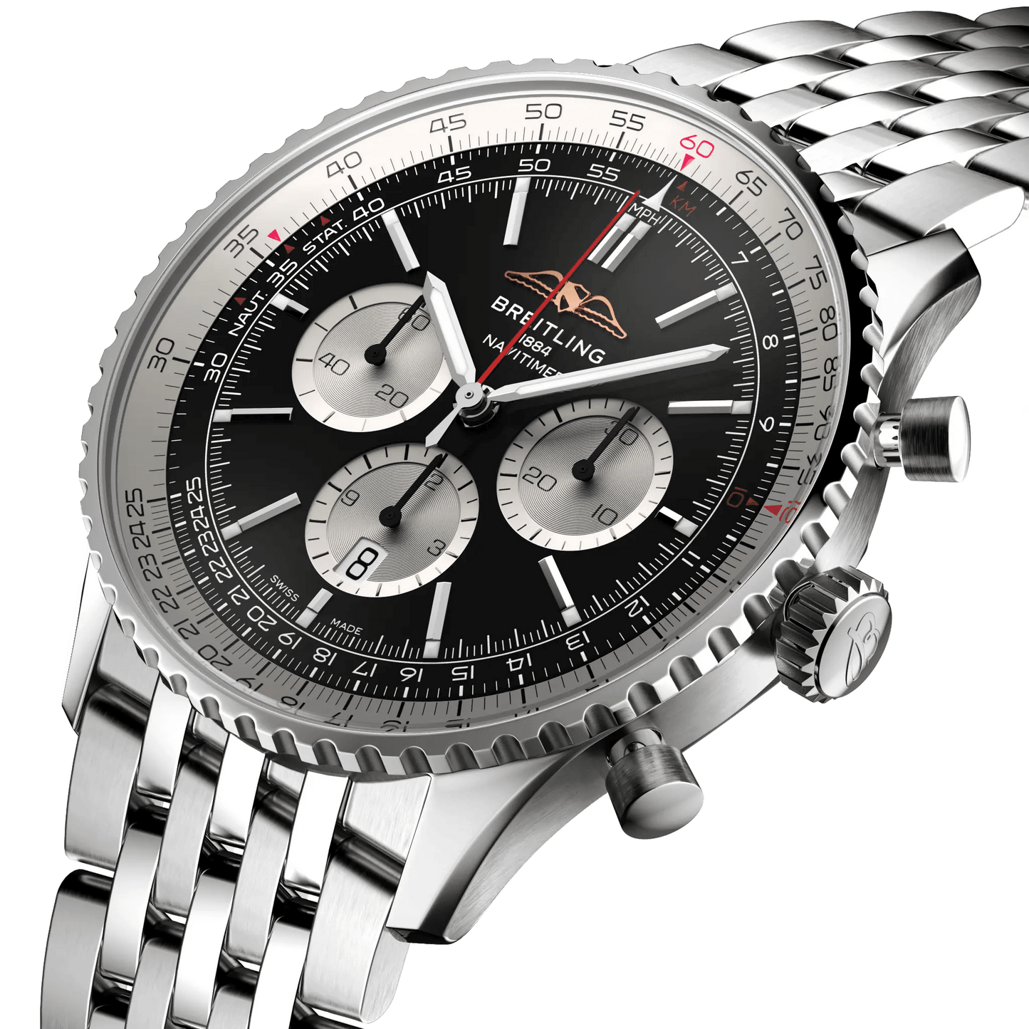 BREITLING Navitimer B01 Chronograph 46mm Stainless Steel, Black dial - Classic Kaf
