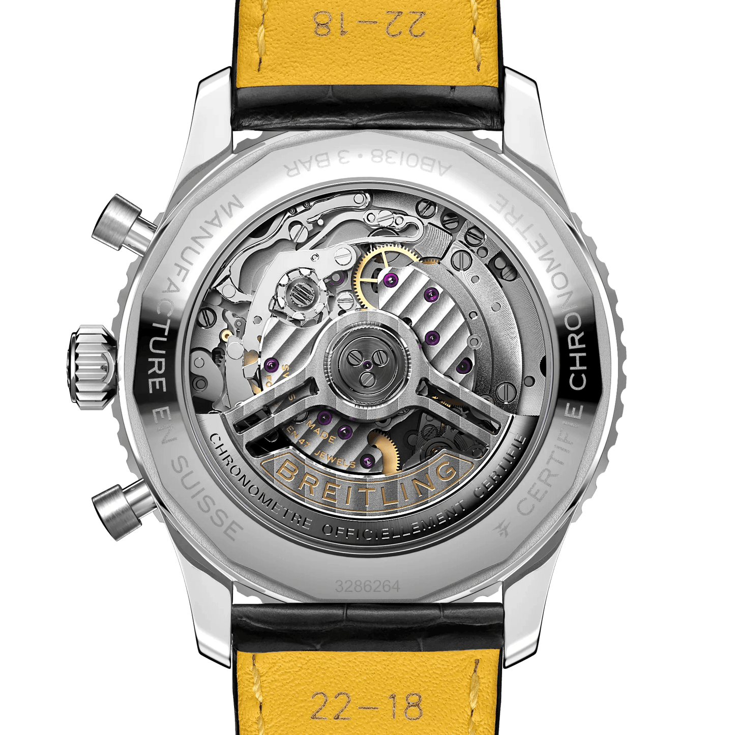 BREITLING Navitimer B01 Chronograph 43mm Stainless Steel case, Leather strap, Silver dial - Classic Kaf