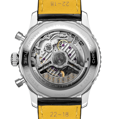 BREITLING Navitimer B01 Chronograph 43mm Stainless Steel case, Leather strap, Silver dial - Classic Kaf