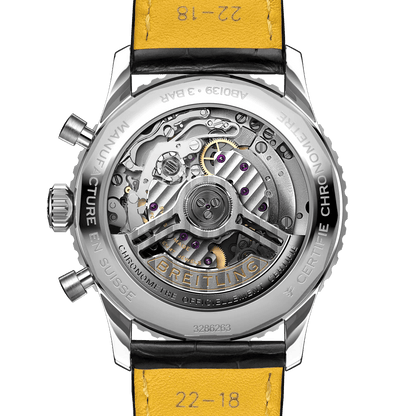 BREITLING Navitimer B01 Chronograph 41mm, Stainless Steel case, Leather strap, Blue dial - Classic Kaf