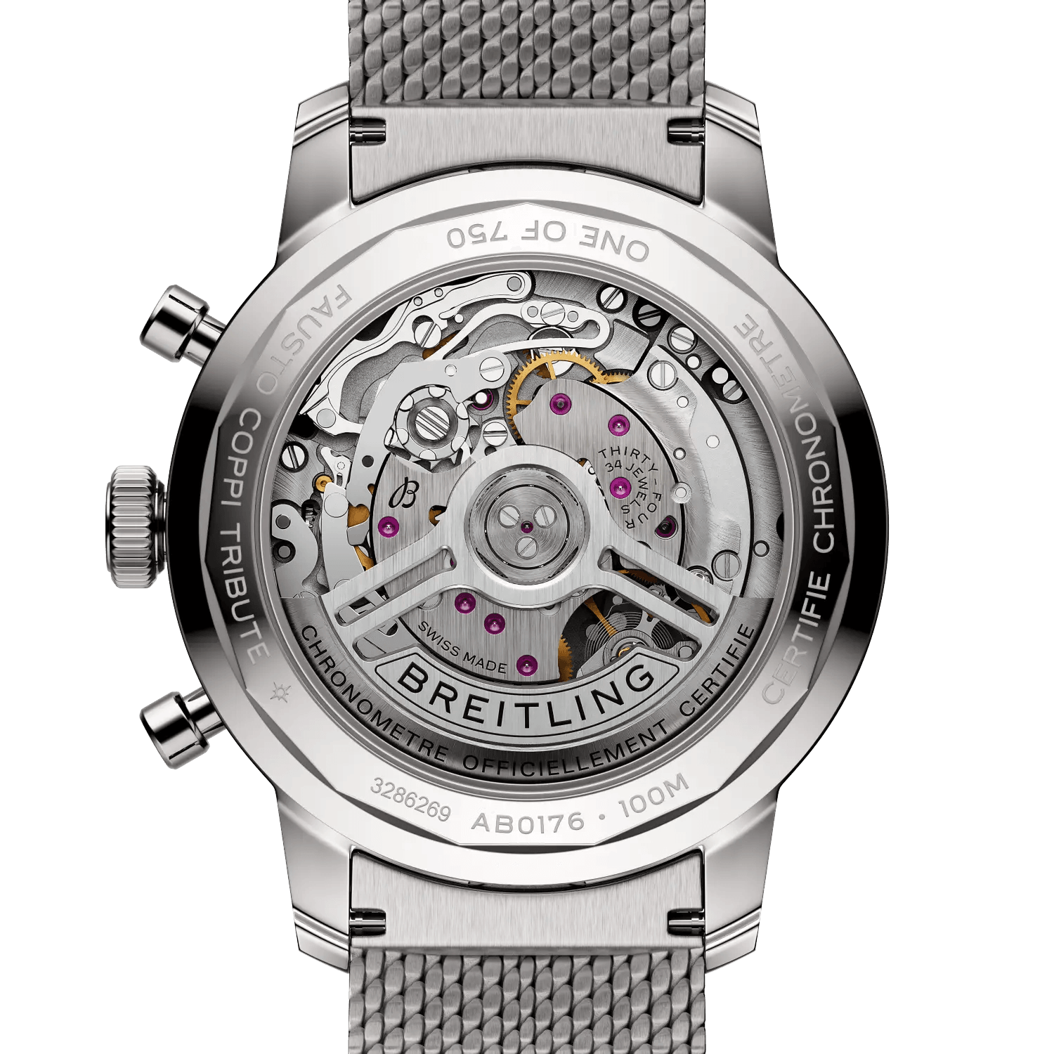 BREITLING Top Time B01 Fausto Coppi, 41mm Stainless Steel, White dial - Classic Kaf