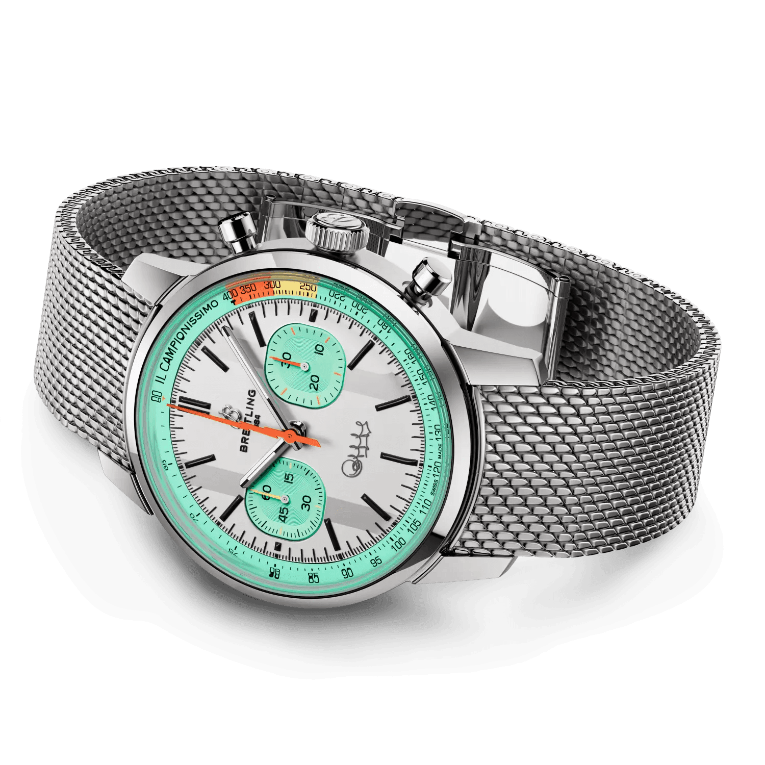 BREITLING Top Time B01 Fausto Coppi, 41mm Stainless Steel, White dial - Classic Kaf