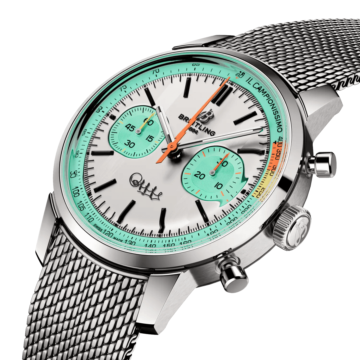 BREITLING Top Time B01 Fausto Coppi, 41mm Stainless Steel, White dial - Classic Kaf