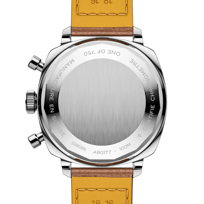 BREITLING Top Time B01 Racing, 38mm Stainless Steel case, Black dial, Leather strap - Classic Kaf