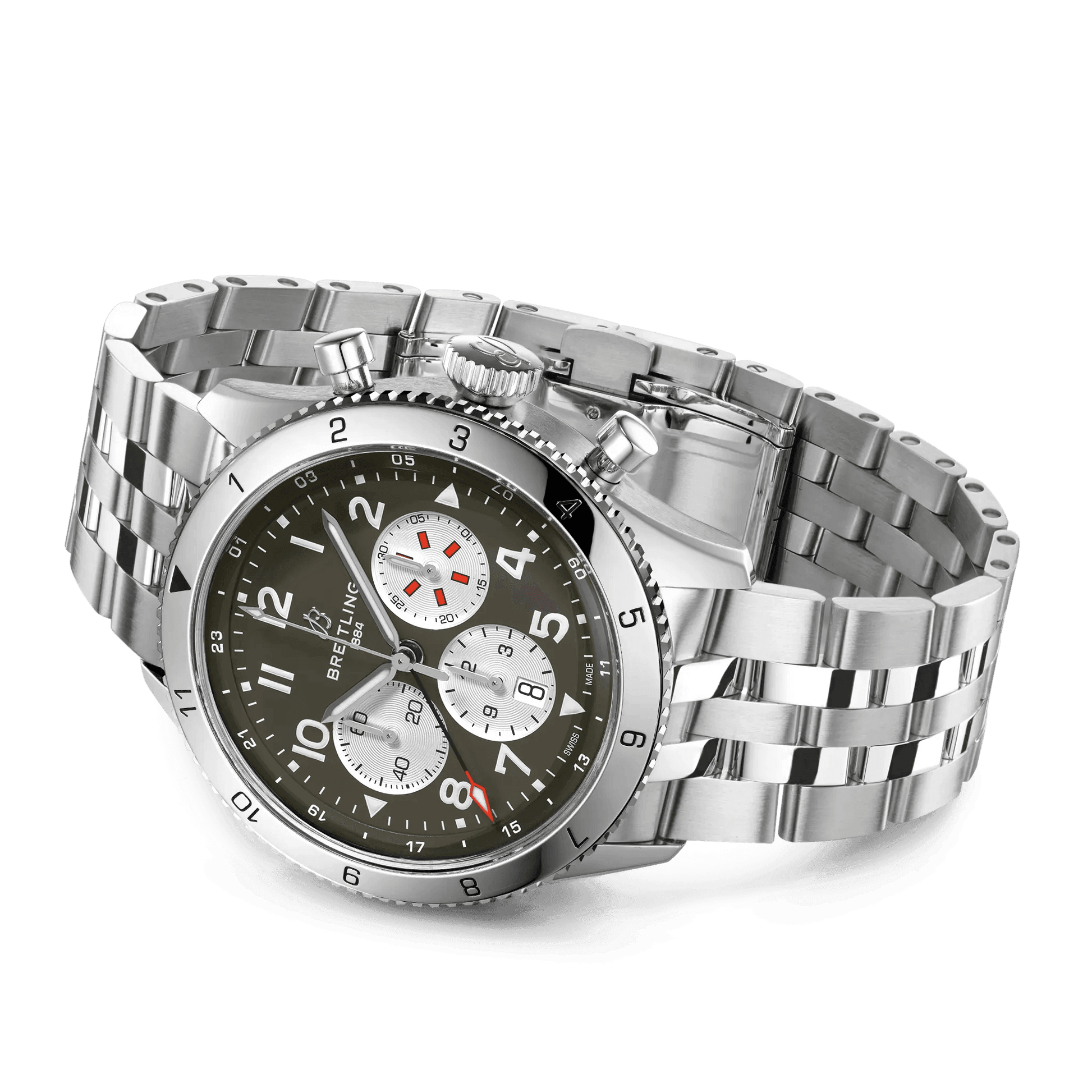 BREITLING Super AVI B04 Chronograph GMT 46 Curtiss Warhawk - Classic Kaf