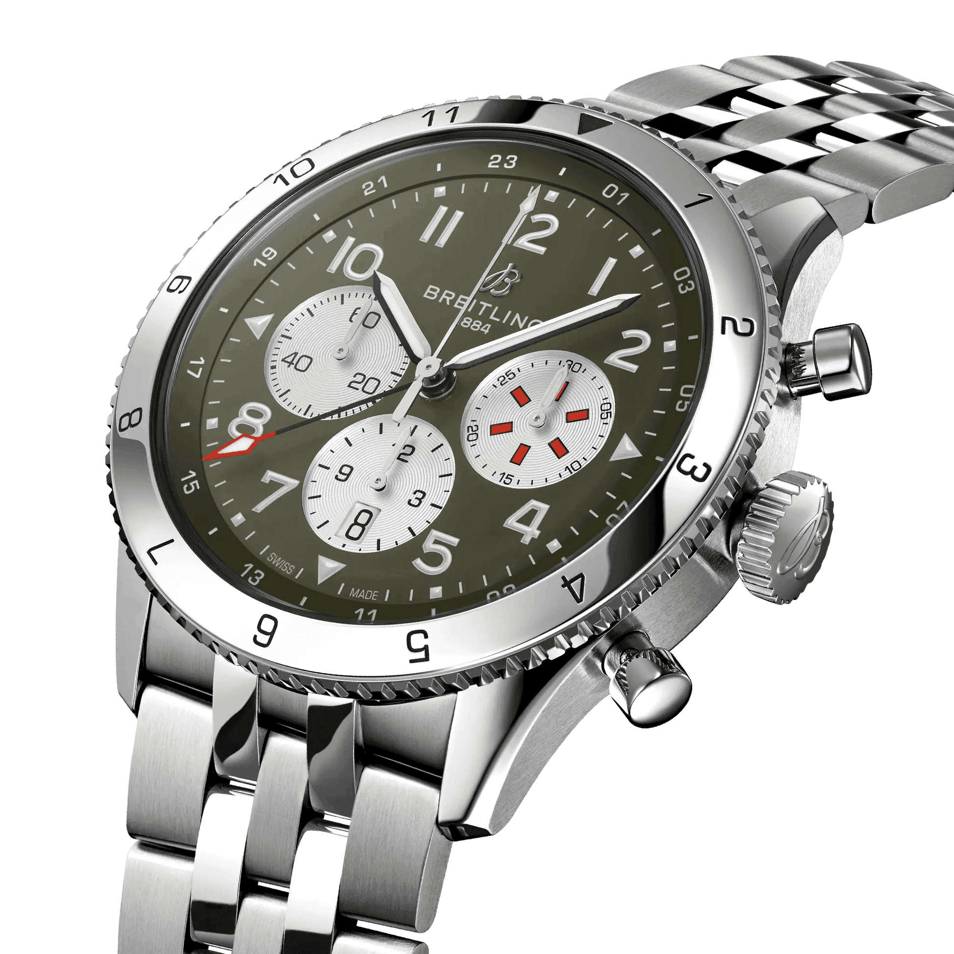 BREITLING Super AVI B04 Chronograph GMT 46 Curtiss Warhawk - Classic Kaf