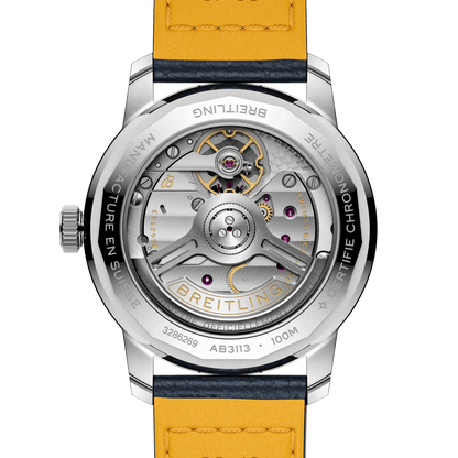 BREITLING Top Time B31, 38mm Stainless Steel case, Blue dial, Leather strap - Classic Kaf