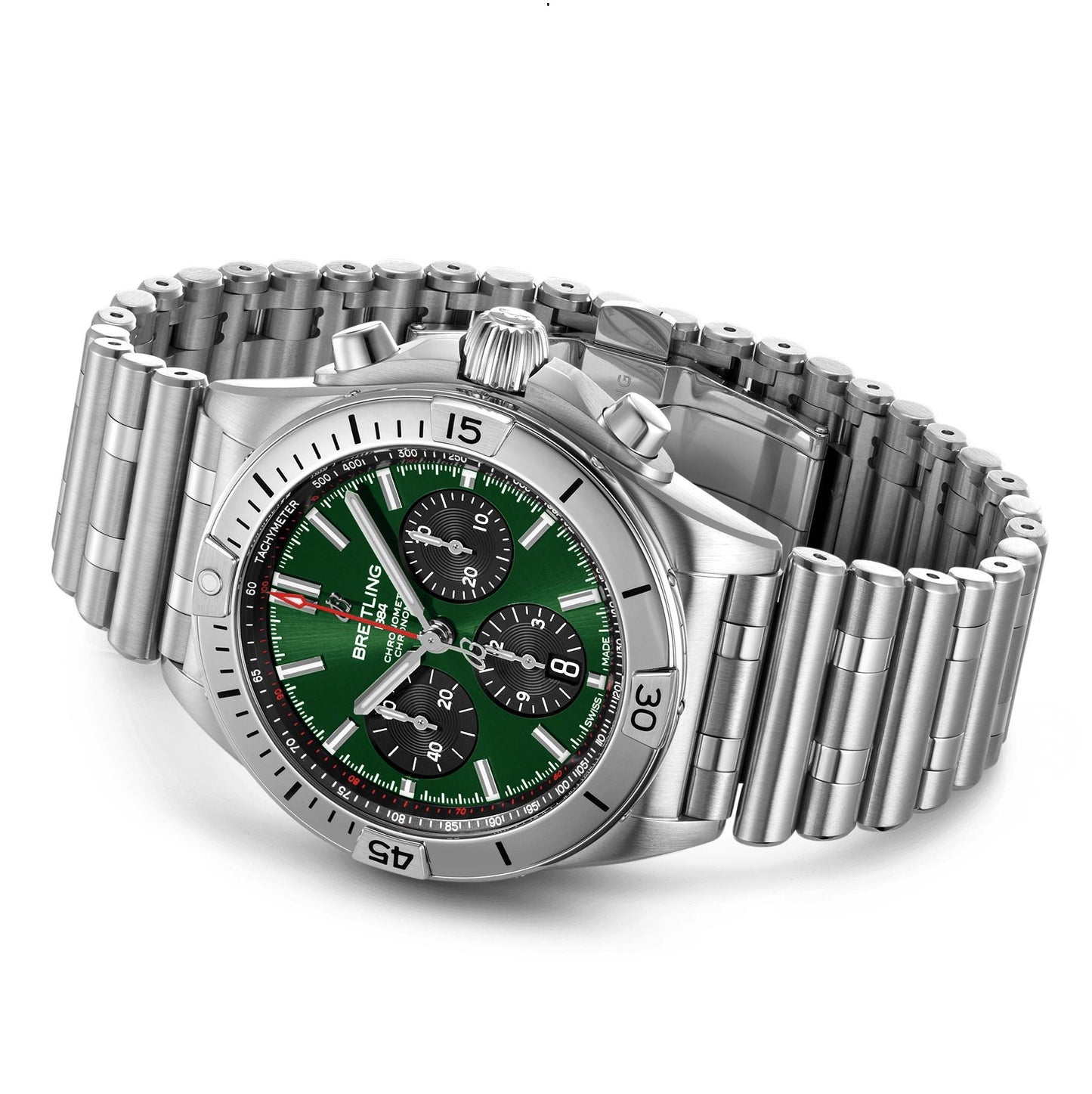 BREITLING Chronomat B01 42mm Stainless Steel, Green dial