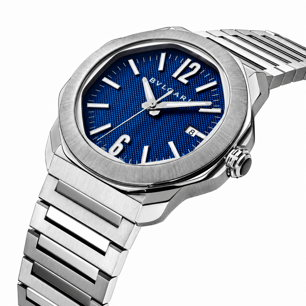 BVLGARI Octo Roma Automatic Watch, Blue Dial
