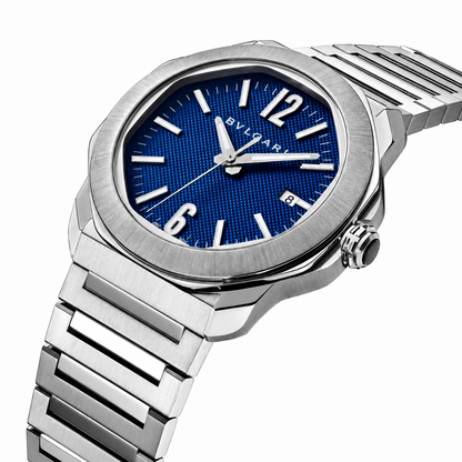 BVLGARI Octo Roma Automatic Watch, Blue Dial