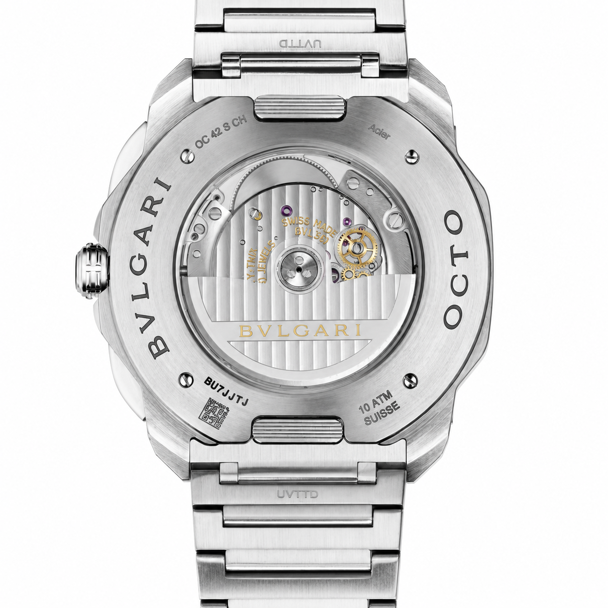 BVLGARI Octo Roma Chronograph Watch, Black Dial