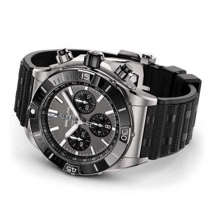 BREITLING Super Chronomat B01 44mm, Titanium case, Grey dial, Rubber strap - Classic Kaf