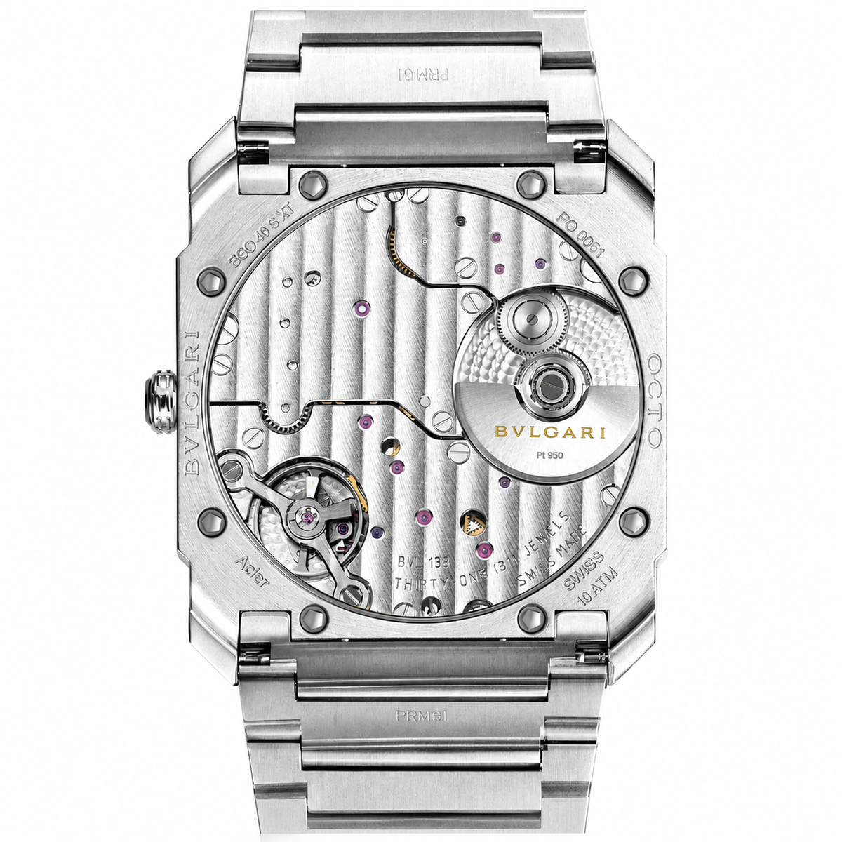 BVLGARI Octo Finissimo Watch, Pink dial