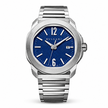 BVLGARI Octo Roma Automatic Watch, Blue Dial