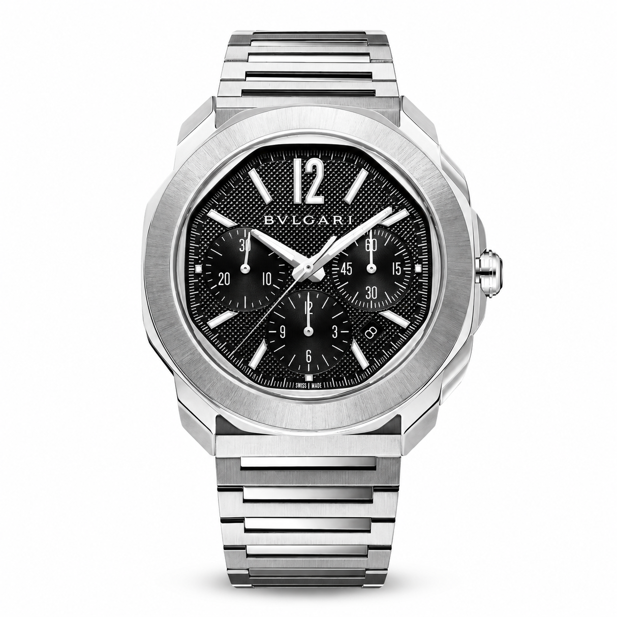 BVLGARI Octo Roma Chronograph Watch, Black Dial