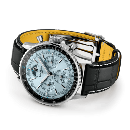 BREITLING Navitimer&nbsp;B19 Chronograph 43 Perpetual Calendar, Stainless steel & Platinum, Blue dial - Classic Kaf