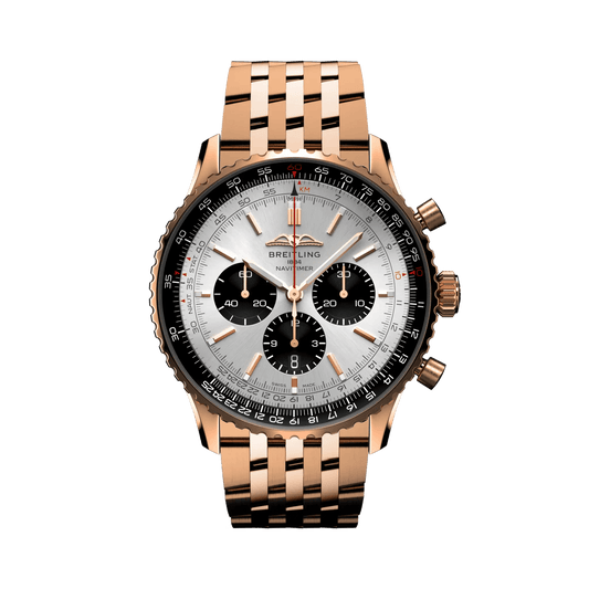 BREITLING Navitimer B01 Chronograph 46mm Red Gold, Silver dial - Classic Kaf