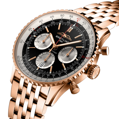 BREITLING Navitimer B01 Chronograph 43mm Red Gold, Black dial