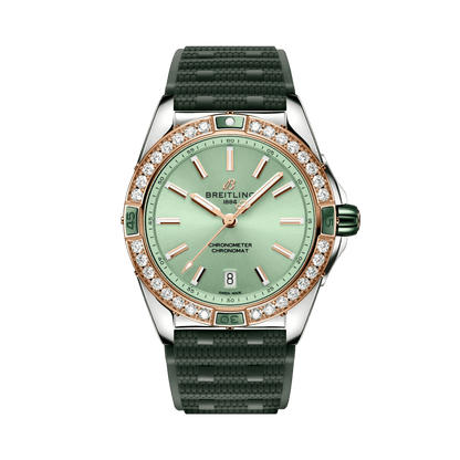 BREITLING Super Chronomat Automatic 38mm Green dial, Rubber strap - Classic Kaf